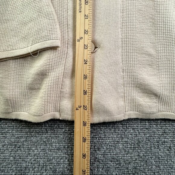 Pedro Bernardo Leather Knitwear Sweater Cardigan Women Large Ivory Button Up - Picture 3 of 13